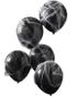 6 stk Svarte Ballonger med Edderkopper & Spindelvev - Fright Night