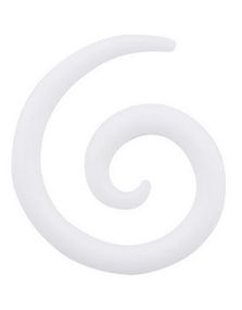 Curl Expander - Vit Silikon Öronpiercing