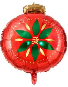 Rund Julekule Folieballong 45 cm