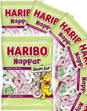 12 stk Haribo Sure Skum Smokker 120 gram - Hel Eske