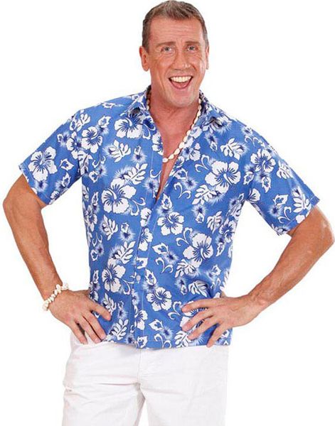 Aloha Blå Hawaii Skjorta