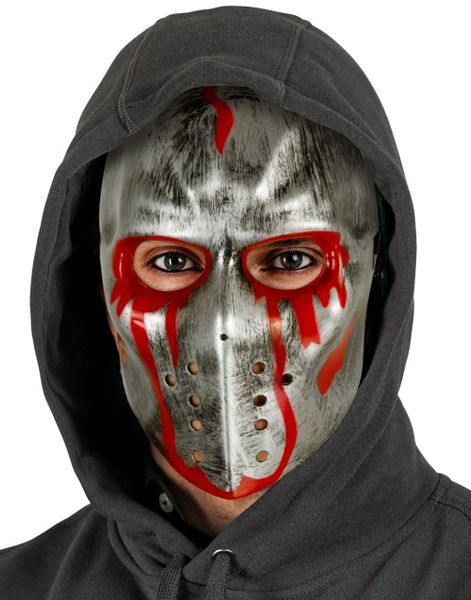 Blodig Hockeymaske Hard Plast