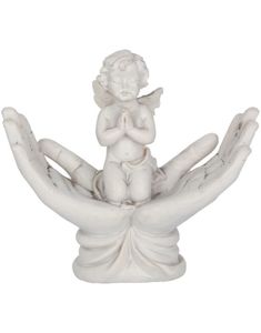Raised to Heaven - Ängel i Beskyddande Händer Figur 11 cm
