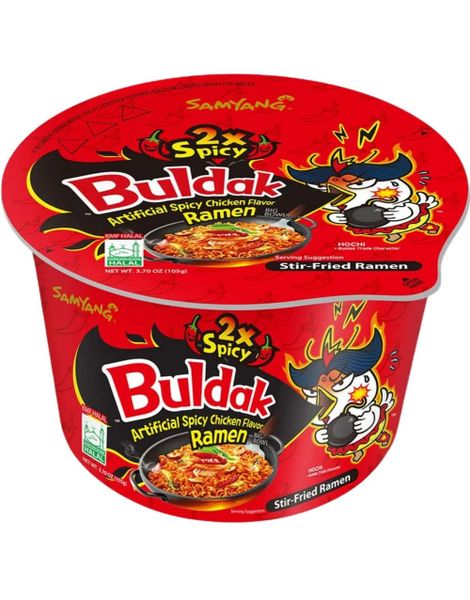 Samyang Buldak Hot Chicken Ramen 2x Spicy Bowl 105 gram (Korea Import)