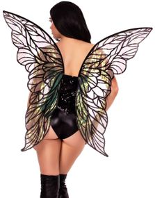 Iriserende Svarte Stroppeløse Fe Vinger