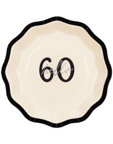 6 stk Papptallerkener 18 cm - Hello 60