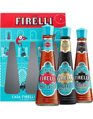 Casa Firelli Italian Hotsauce Variety Pack - 3 Olika Smakfulla Starka Såser i Presentförpackning 444 ml
