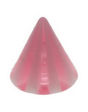Stripete Spike Pink - 3 mm Akrylkula till 1,2 mm stång
