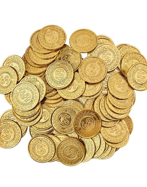 100 stk Gullfargede Mynter