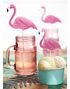6 stk Flamingo Kaktoppar 22 cm - Aloha Tropical