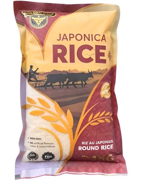 Japonica Rice / Japansk Ris - Golden Calf 1 kg (Vietnam)