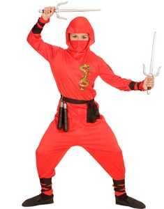 Röd Ninja Barndräkt