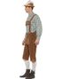 Traditionell Brun och Grön Oktoberfest Lyxdräkt för Män