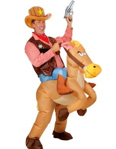 Cowboy På Häst - Uppblåsbar Kostym