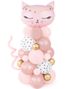 Rosa Katt Ballongskulptur Sett med 63 Deler 83x140 cm
