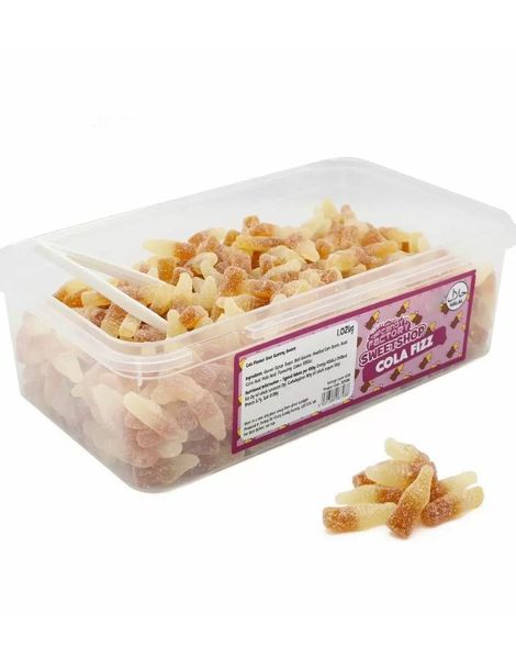 600 stk Sweetshop Cola Fizz - Boks med Sure Colaflasker 1,02 kg