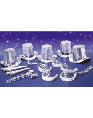 Ultimate Party Kit – Silverfärgat sett for 10 Personer med 21 Delar