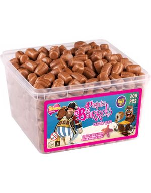 1,5 kg Ilham Pirate Barrels Bubblegum - Sur Tønneformet Tyggegummi med Colasmak og Fyll