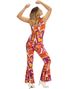 70-tals Psykedelisk Orkide Jumpsuit-dräkt