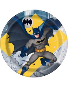 8 stk Lisensiert Batman Papptallerkener 22 cm