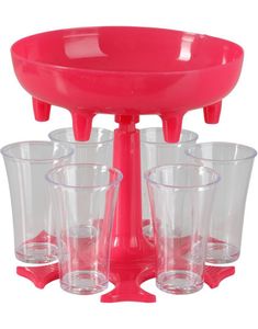Rosa - Shot Dispenser og 6 Shotglass
