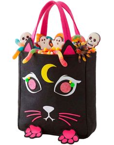 Svart Katt - Halloween Godteripose (24x23 cm)
