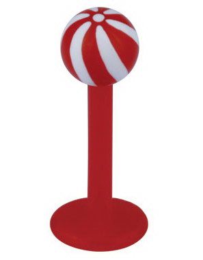 Candy Stripes Labret - Röd/Vit - Strl 1,2x8x4mm