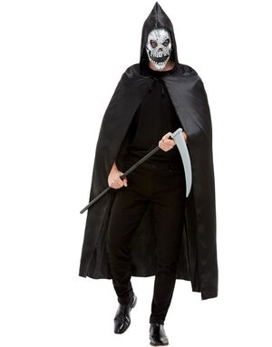 Grim Reaper Dräktset med Cape, Mask och Lie