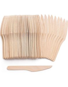 100 stk Miljøvennlige Kniver i Tre 16 cm