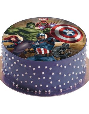 Tårtbild med Marvel Avengers Motiv 16 cm
