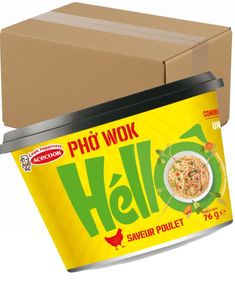 ÄT SNART PRODUKT - 12 st Pho Wok Bowl Chicken Flavor - Pho med Kycklingsmak - HELLO - Hela Lådan 912 gram (Vietnam)
