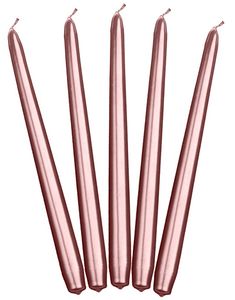 10 stk Rose Guldfärgade Kronljus 24 cm
