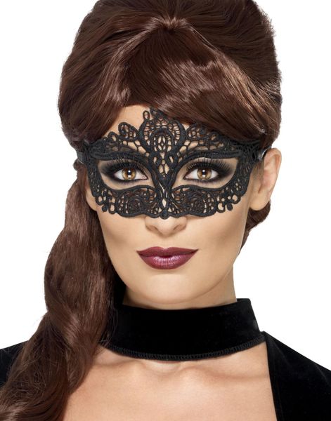 Fin Svart Virkad Ögonmask
