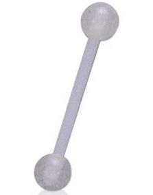 Självlysande Vit Tungpiercing