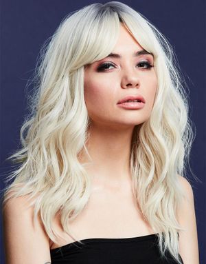 Ashley Deluxe Wig - Kan Styles! - Blond Parykk med Bølger