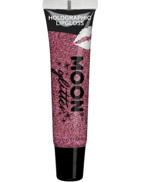 Rosa Holografisk Glitter Lipgloss