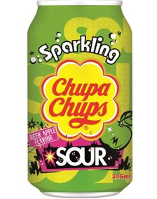 Chupa Chups Sparkling Sour Green Apple 345 ml (USA Import)