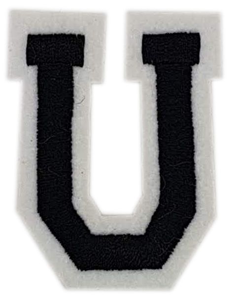 Bokstaven U - 5 cm Strykmärke