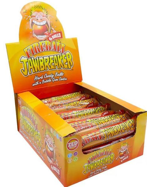 40 st 4-pk Zed Jawbreaker med Het Fireballsmak och Kärna av Tuggummi 1320 g - Helt Paket