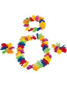 Flerfärgat Hawaii-Set med 4 Delar
