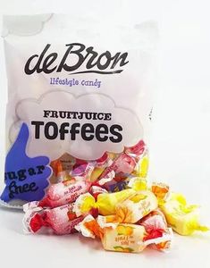 deBron Sugarfree Fruitjuice Toffees - Sukkerfrie Frukt Toffees 70 gram