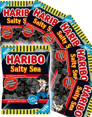 14 St Haribo Salty Sea - Hel Låda 2,38 kg