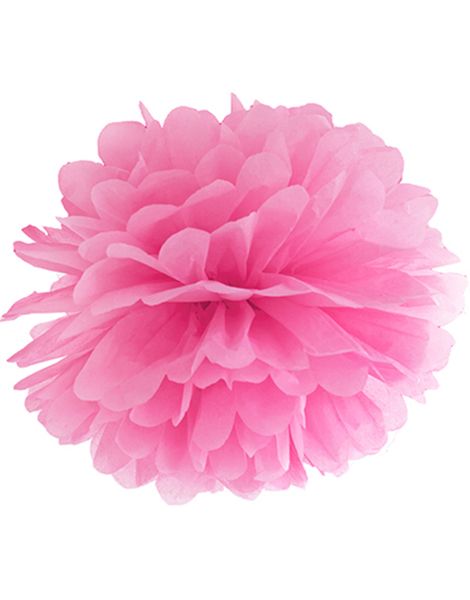 Mörk Rosa Pom Pom 25 cm