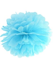 Ljus Blå Pom Pom 25 cm