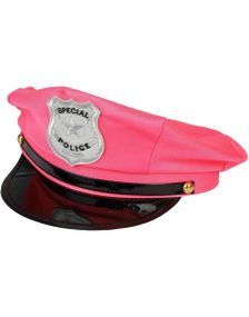 Neon Rosa Politihatt