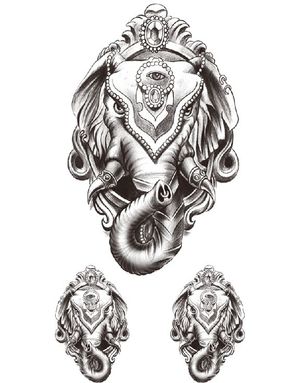 Elephants Third Eye - 3 stk Tatoveringer (Fake Tattoo)