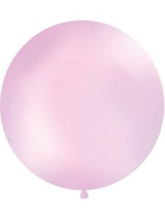 LJUSROSA Pastellfärgad Rund JUMBO Ballong 1 meter