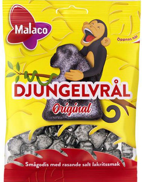 Påse med Malaco Djungelvrål Original Lakrits
