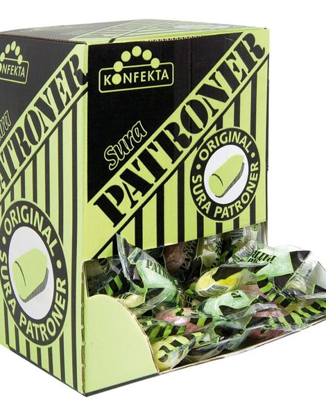 200 stk Sur Patron - Surt Godis i Blandade Smaker - Hel Låda