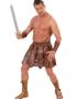 Gladiatorset med Skinnimiterande Kjol och Cuffs